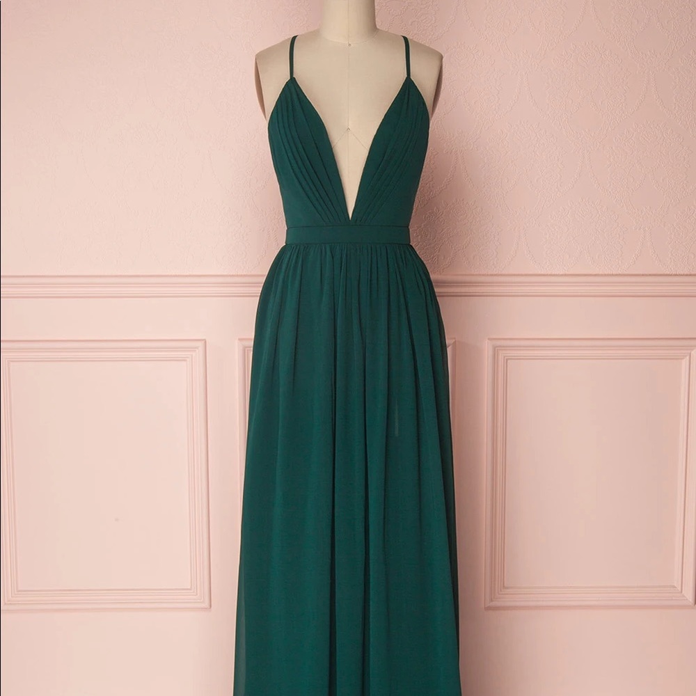 Haley Forest | Green Chiffon Gown